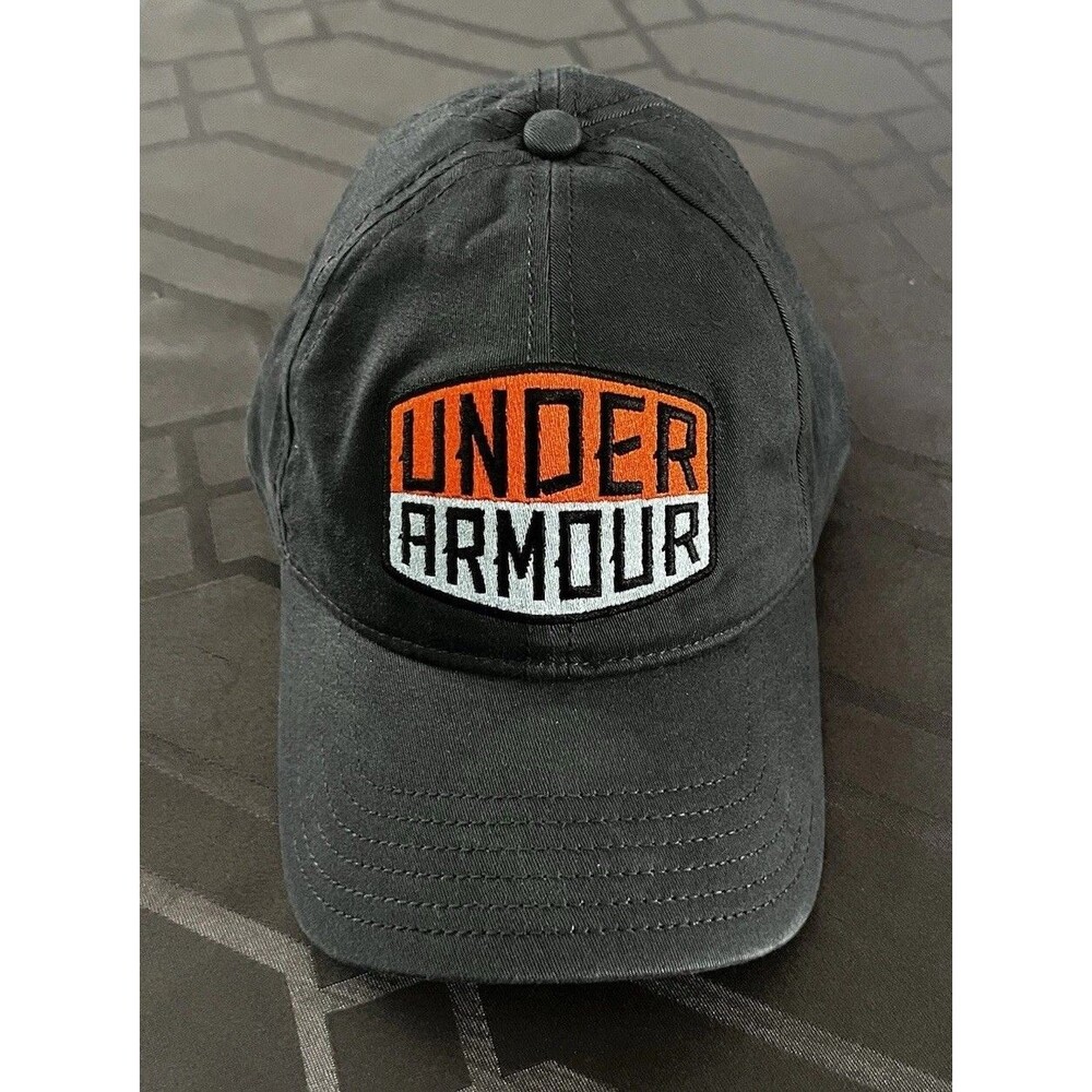 Under Armour Baseball Hat Blitzing Retro Faded Black Stretch Fit Cap L/XL